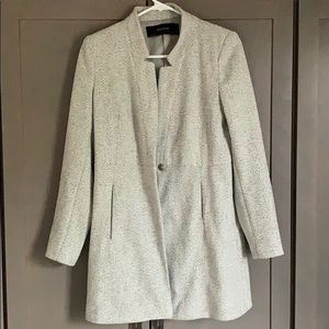 Zara Light Grey Herringbone Blazer